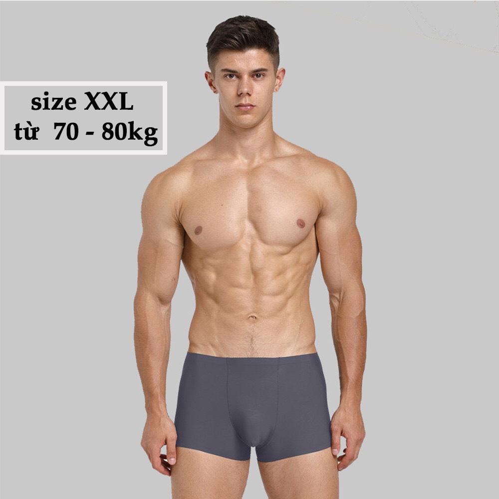 Combo 3 Quần lót nam boxer đúc lụa - Sịp nam dáng boxer