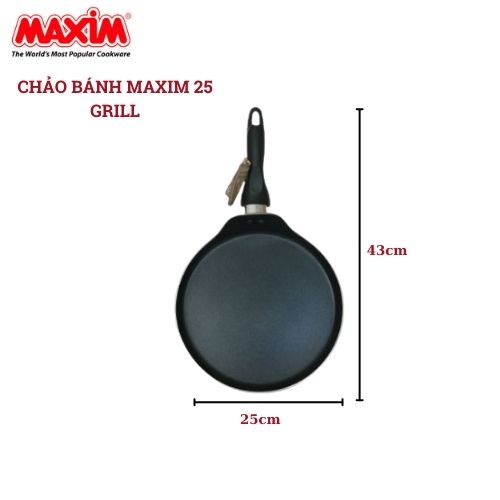 Chảo nướng bánh chống dính nhập khẩu cao cấp 25cm - làm bánh tráng, bánh pancake, bánh creep...