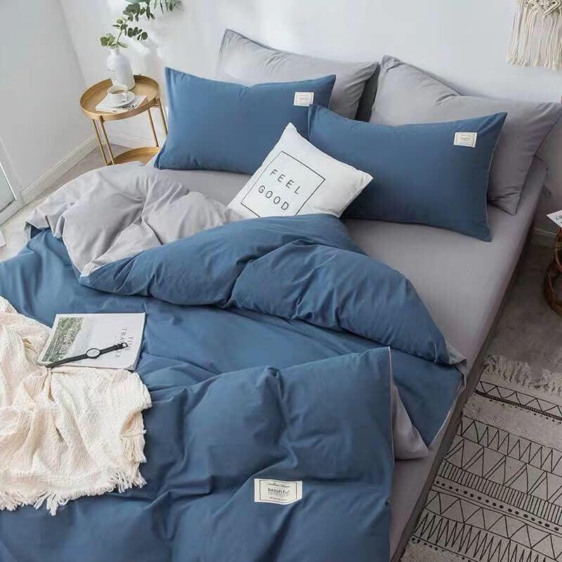 Bộ vỏ chăn ga gối cotton TC - set 4 món