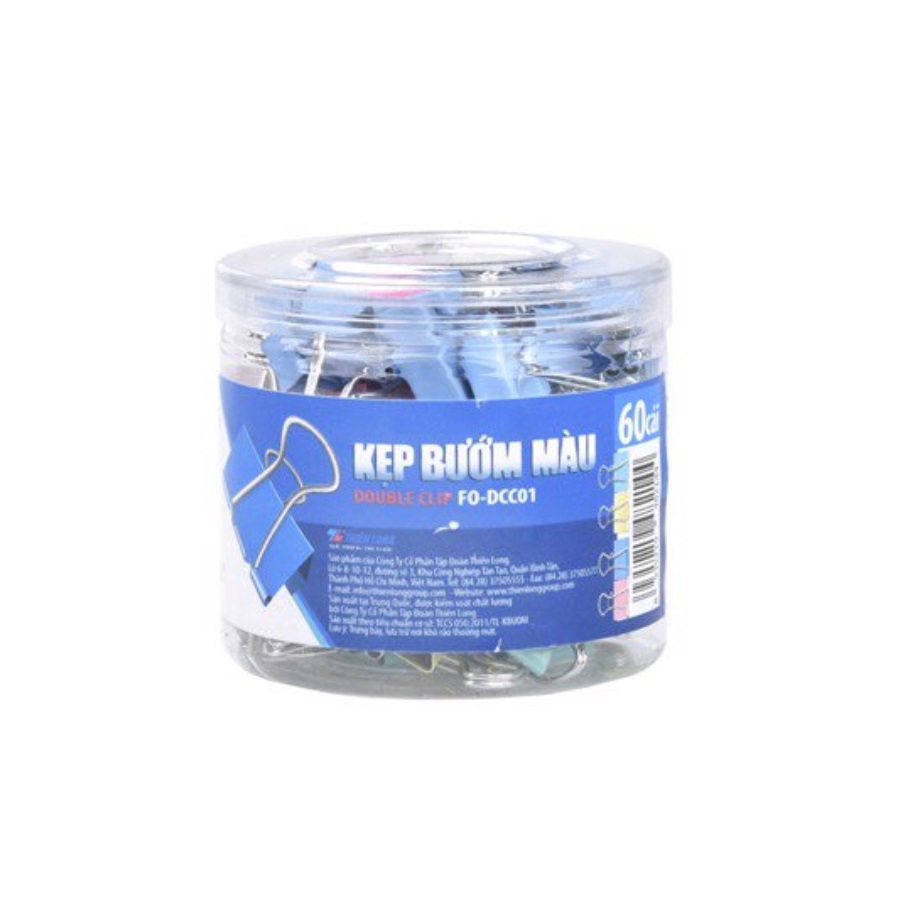 Kẹp bướm màu Thiên Long Flexoffice 15mm FO-DCC01 (60 cái / hộp)