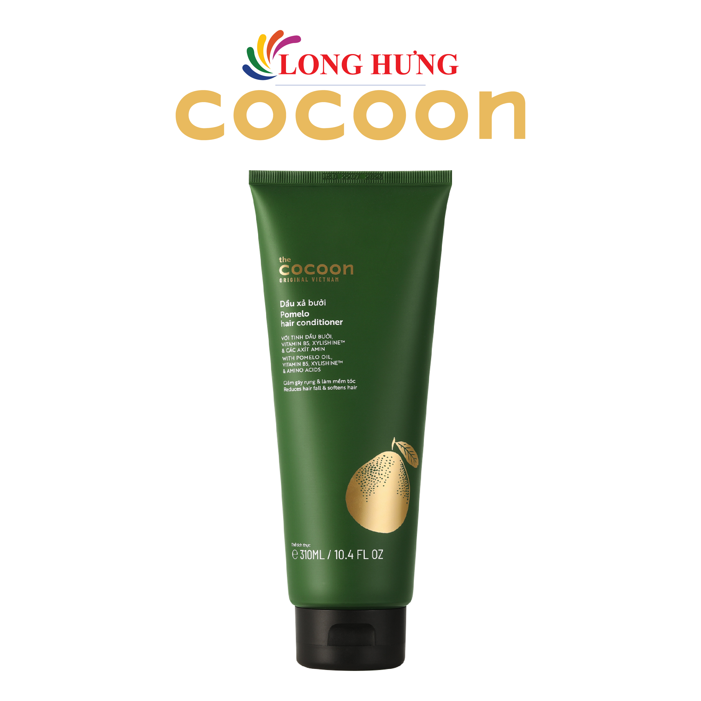 Dầu xả bưởi Cocoon giúp giảm gãy rụng và làm mềm tóc (310ml) - Hàng chính hãng