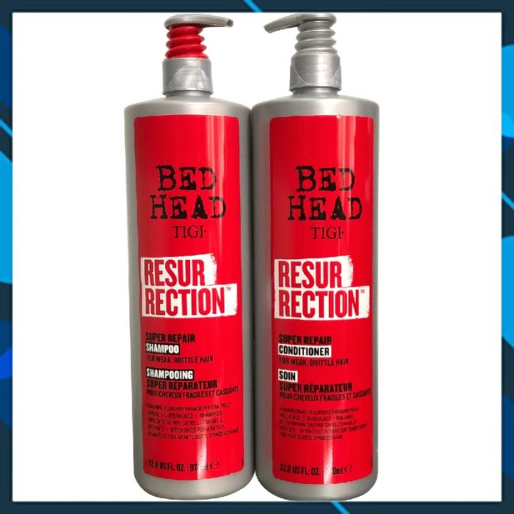 DẦU GỘI TIGI BED HEAD RESURRECTION SUPER REPAIR SHAMPOO PHỤC HỒI TÓC HƯ TỔN MÀU ĐỎ USA 970ML NEW