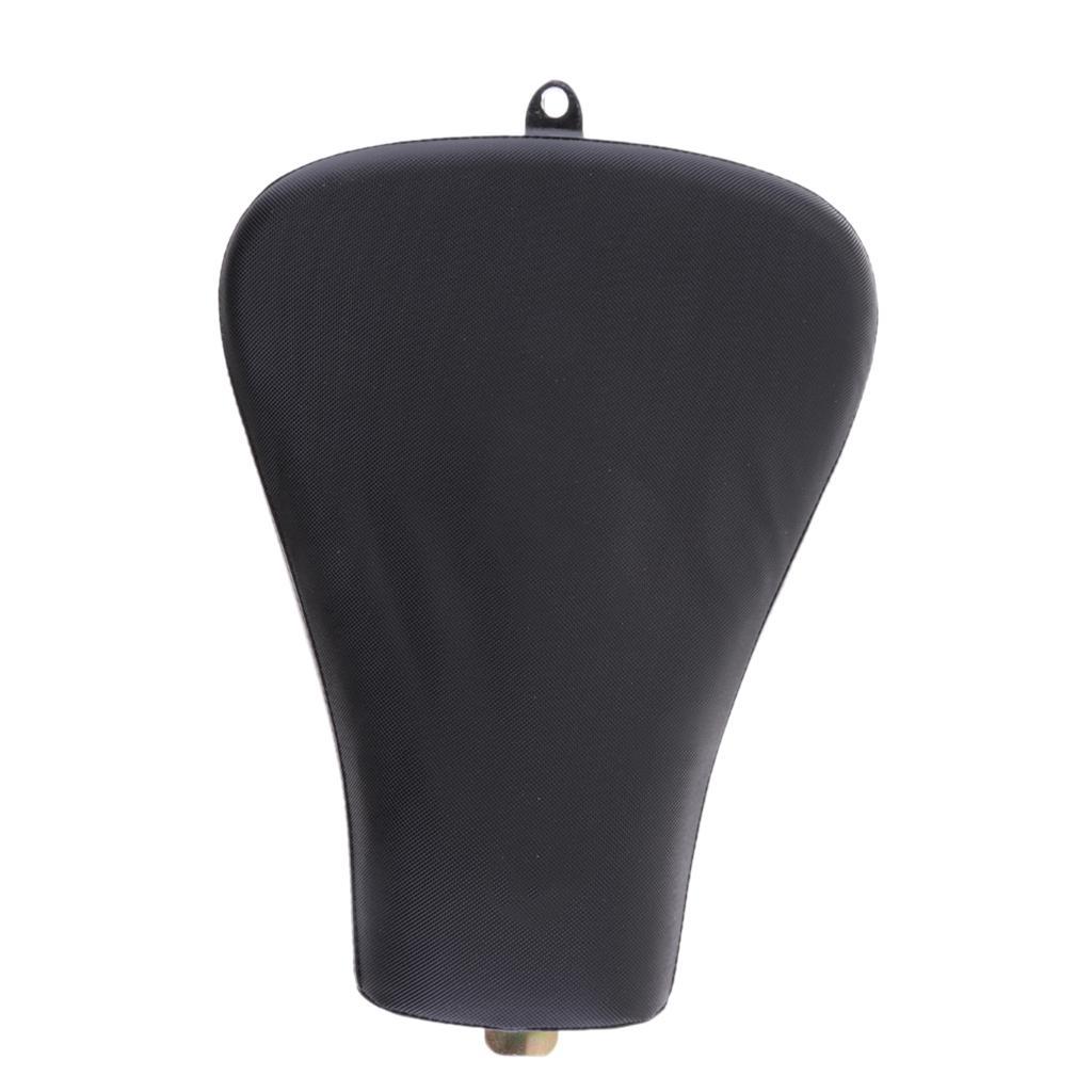 Black Motorcycle Leather + Sponge Rear Passenger Pillion Pad Solo Seat for Harley XL883 / XL1200 / X48