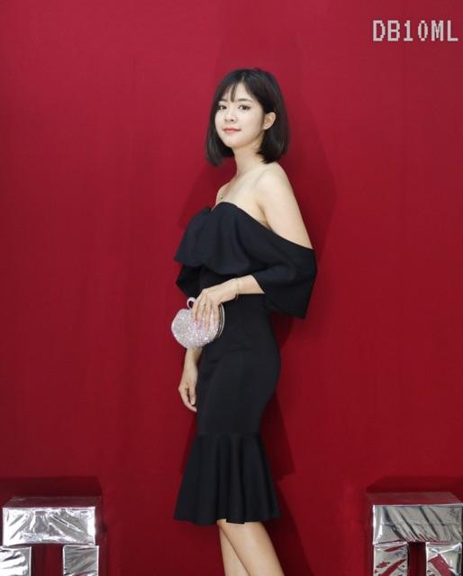 Có size M,L,XL đến 69kg - Đầm body đuôi cá cúp bèo trễ vai SIÊU GỢI CẢMMM MM