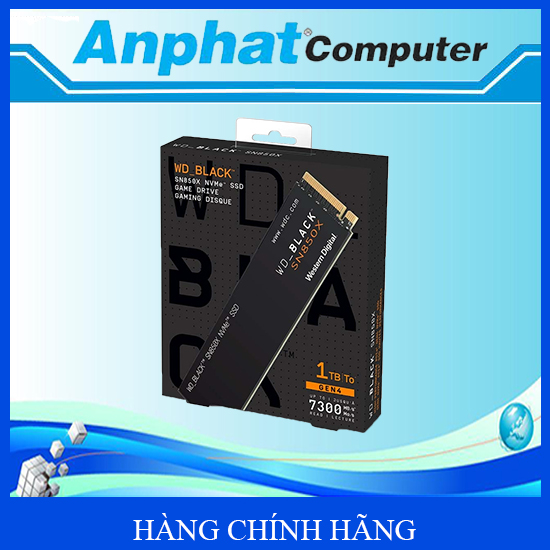 Ổ cứng SSD WD Black SN850X 1TB M2 PCIe NVMe Gen 4×4 ( WDS100T2X0E ) - Hàng Chính Hãng
