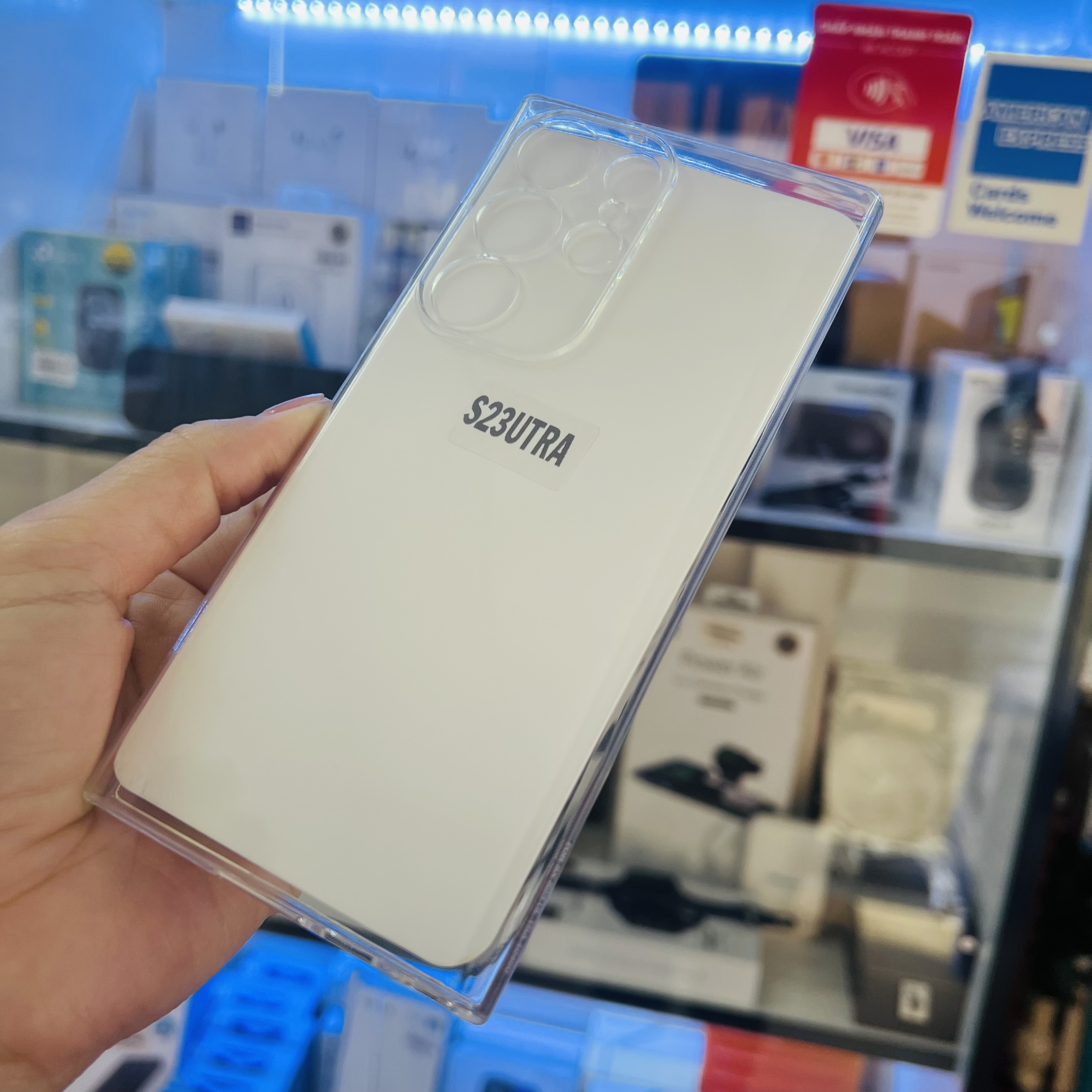Ốp lưng dành cho Galaxy S23 Ultra trong suốt silicon
