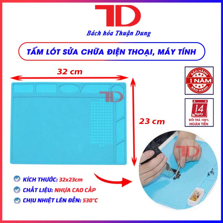 Tấm Lót Dụng Cụ Sửa Chữa Điện Thoại, Thảm Silicon Lót Bàn Sửa Linh Kiện Điện Tử Máy Tính Đồng Hồ - Bách Hoá Thuận Dung