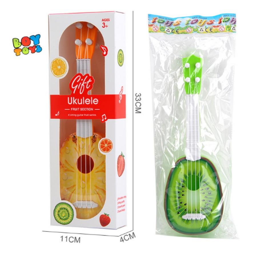 Đồ chơi âm nhạc đàn ukulee mini hộp gift hình hoa quả dễ thương cho bé