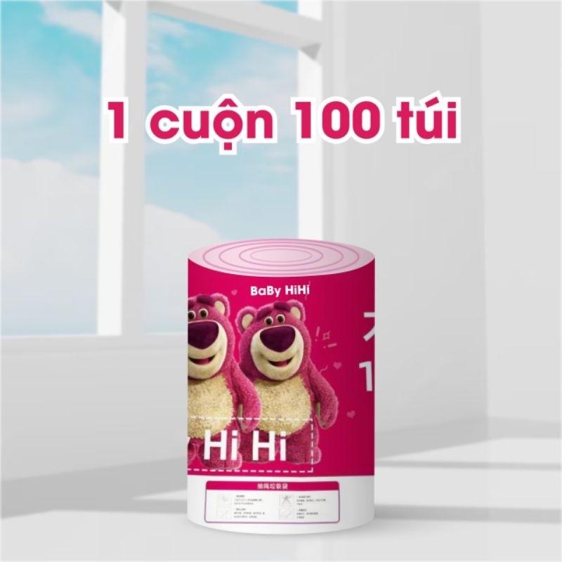 Túi rác sinh học nội địa Minaier - túi siêu dai tay cầm chịu lực 45*50cm (cuộn 100 túi)