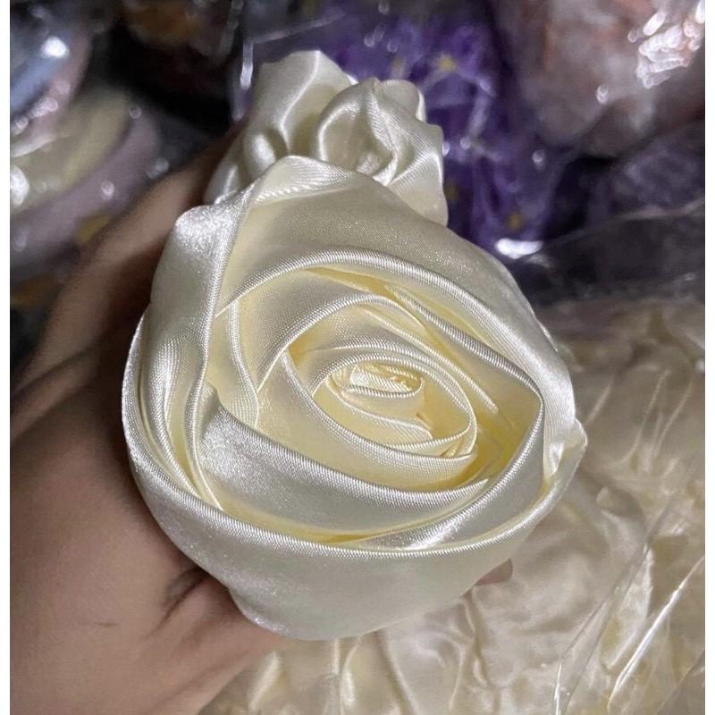 Dây cột tóc hoa - Dây cột tóc hoa hồng