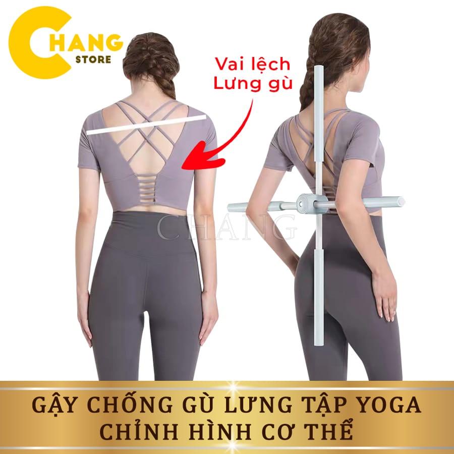 Thanh Tập Chống Gù Lưng, Gậy Tập Yoga Toàn Thân Chống Gù Lưng Bằng Thép Không Gỉ, Dụng Cụ Hỗ Trợ Yoga