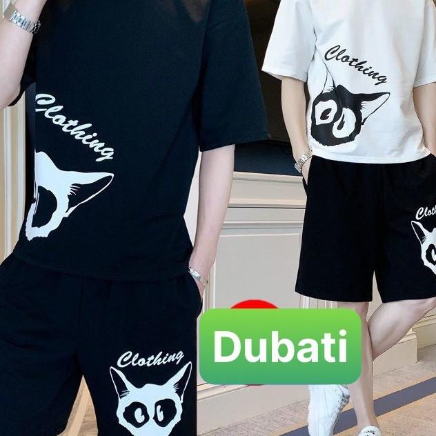 ĐỒ BỘ QUẦN ÁO THỂ THAO NAM MÈO CLOTHING, BỘ THUN CO GIÃN, SET ĐỒ BỘ THỂ THAO- DUBATI FASHION