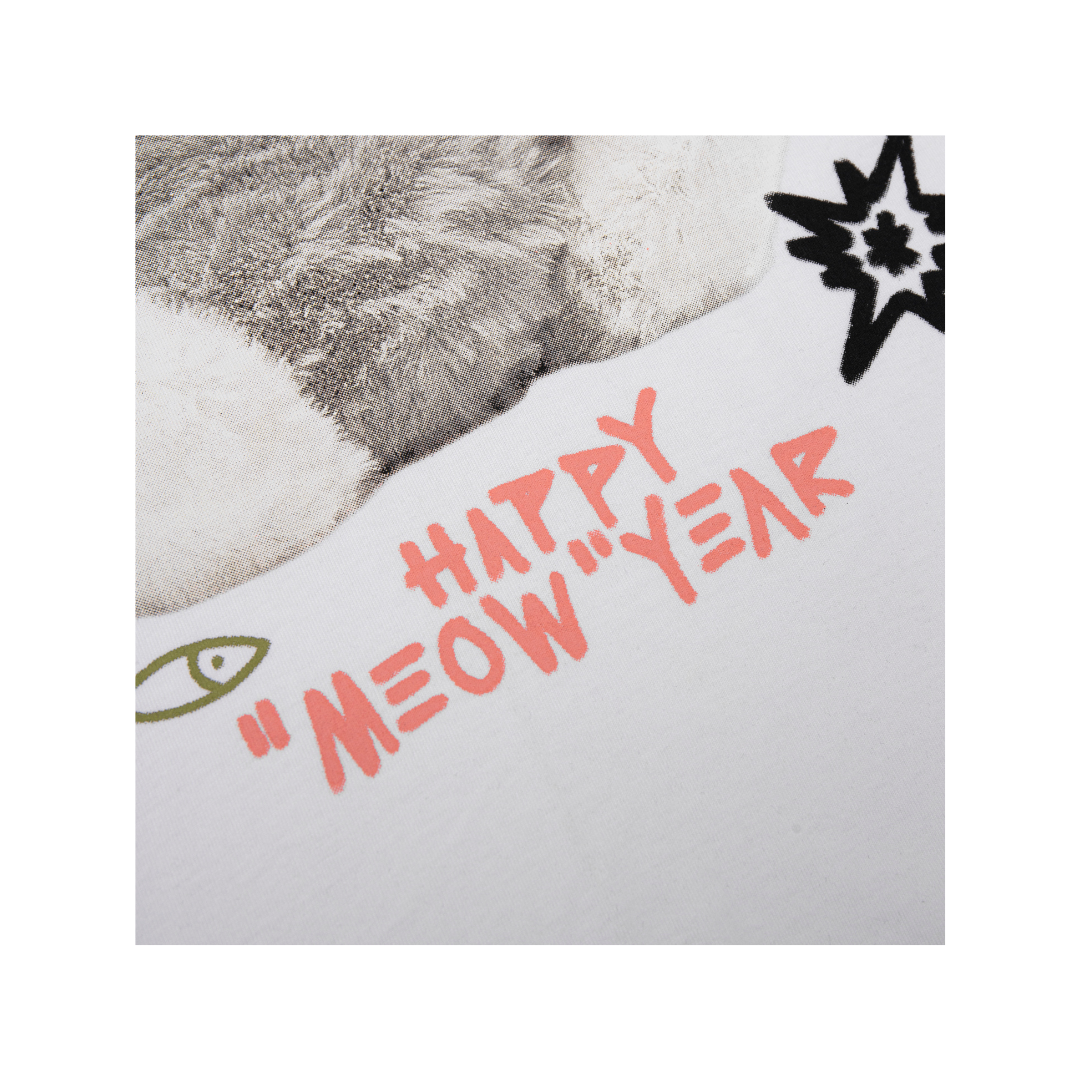 SWE - Áo phông unisex in hình cổ tròn MEOW TEE ngắn tay cotton thoáng mát thời trang chính hãng