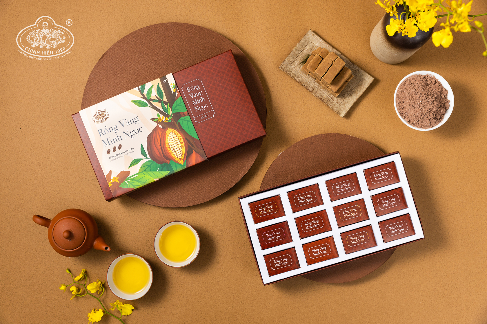 Bánh Đậu Xanh Rồng Vàng Minh Ngọc A27 Cacao