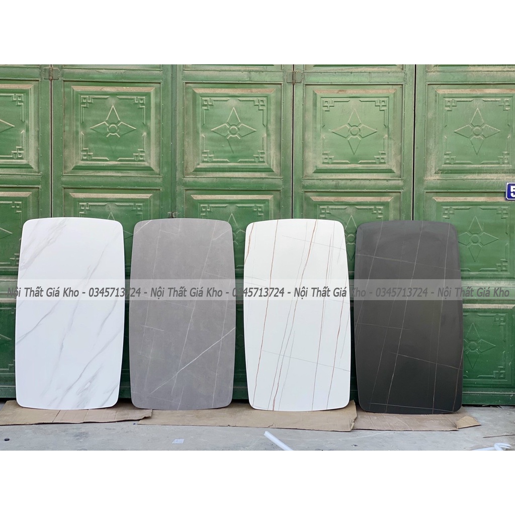 Bàn ăn mặt đá phiến - ceramic kết hợp ghế nelson trám