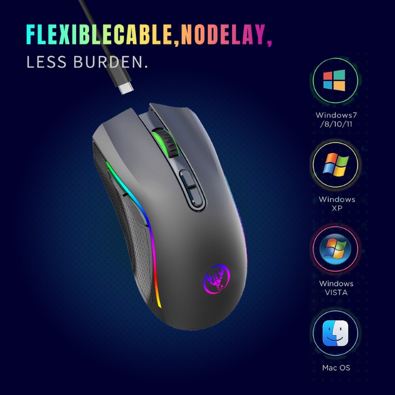 Chuột Không Dây Pin sạc T69 Gaming Mouse Type C