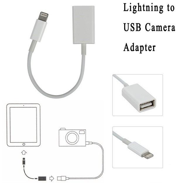 Cáp Lighting USB OTG cho IPhone, IPad