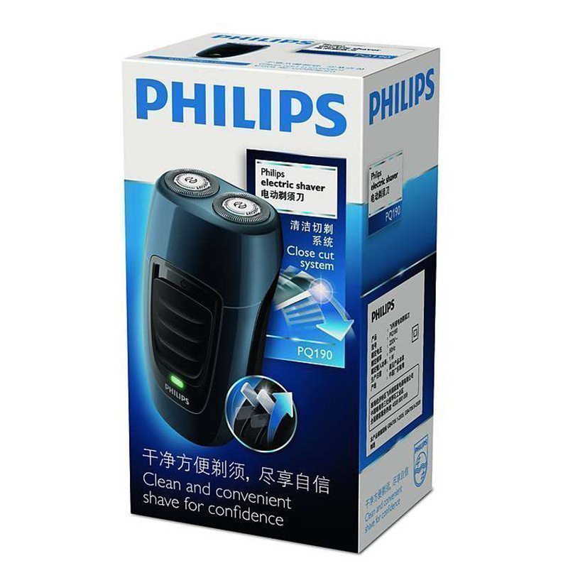 Máy cạo râu du lịch cao cấp PHILIPS PQ190 - Hàng Nhập Khẩu (Đời cao hơn pq206 , pq205 , pq216 ) - Sạc tích hợp trên thân