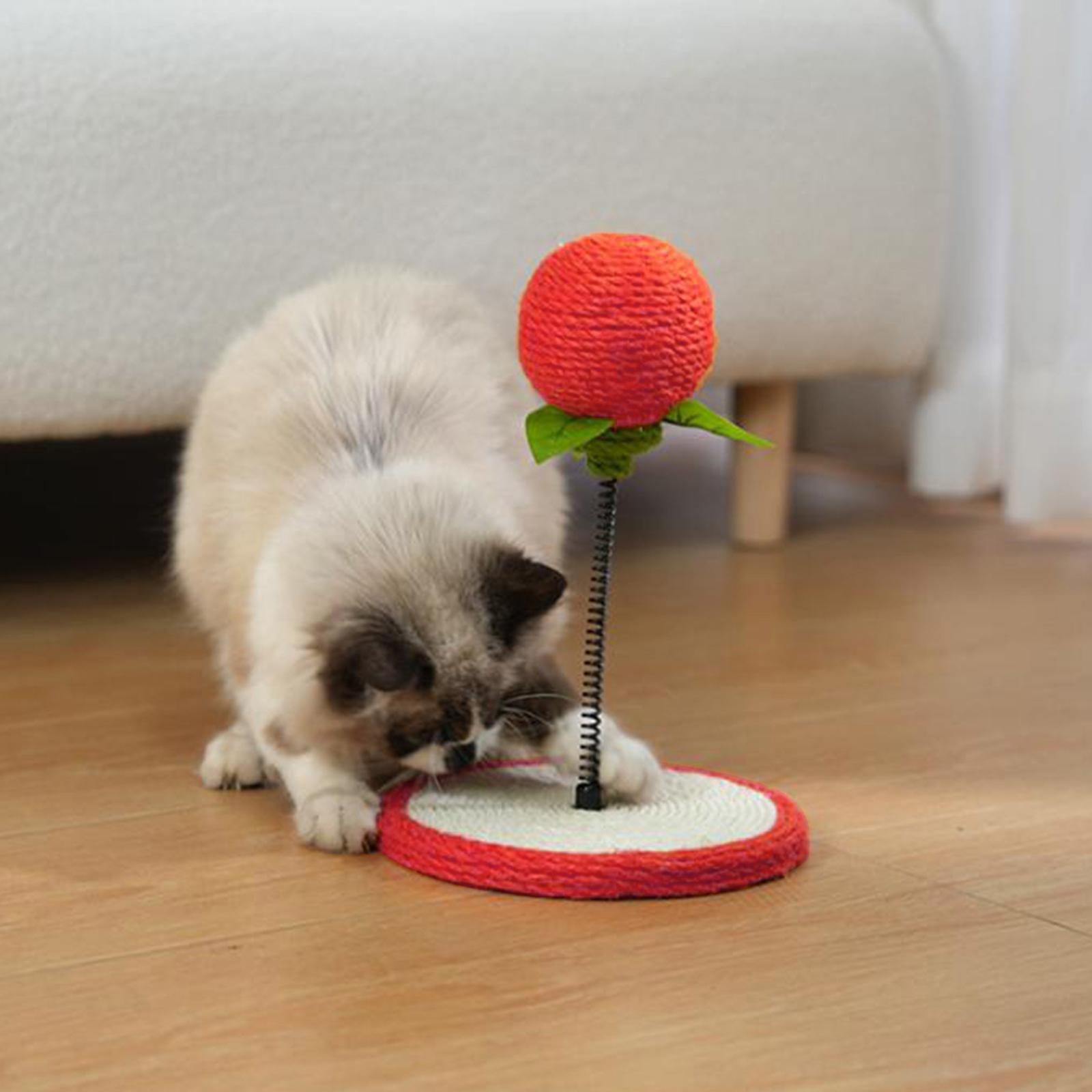 Cat Scratch Pad Kitty Cat Scratching Board Cat Scratcher Toy with Sisal Ball