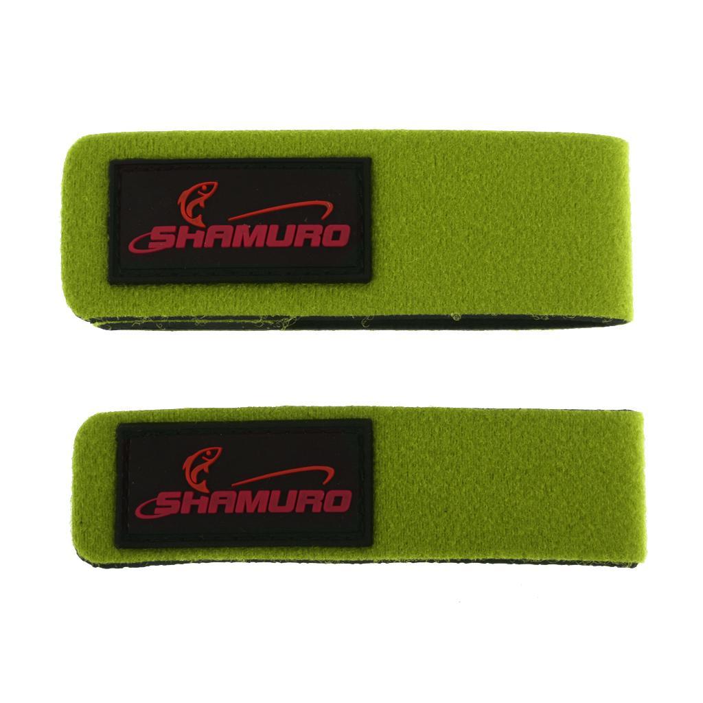 2pcs Fishing Rod Tie Suspenders Tackle Strap Belt Wrapping Band Pack Pole Holder Blue Green Red