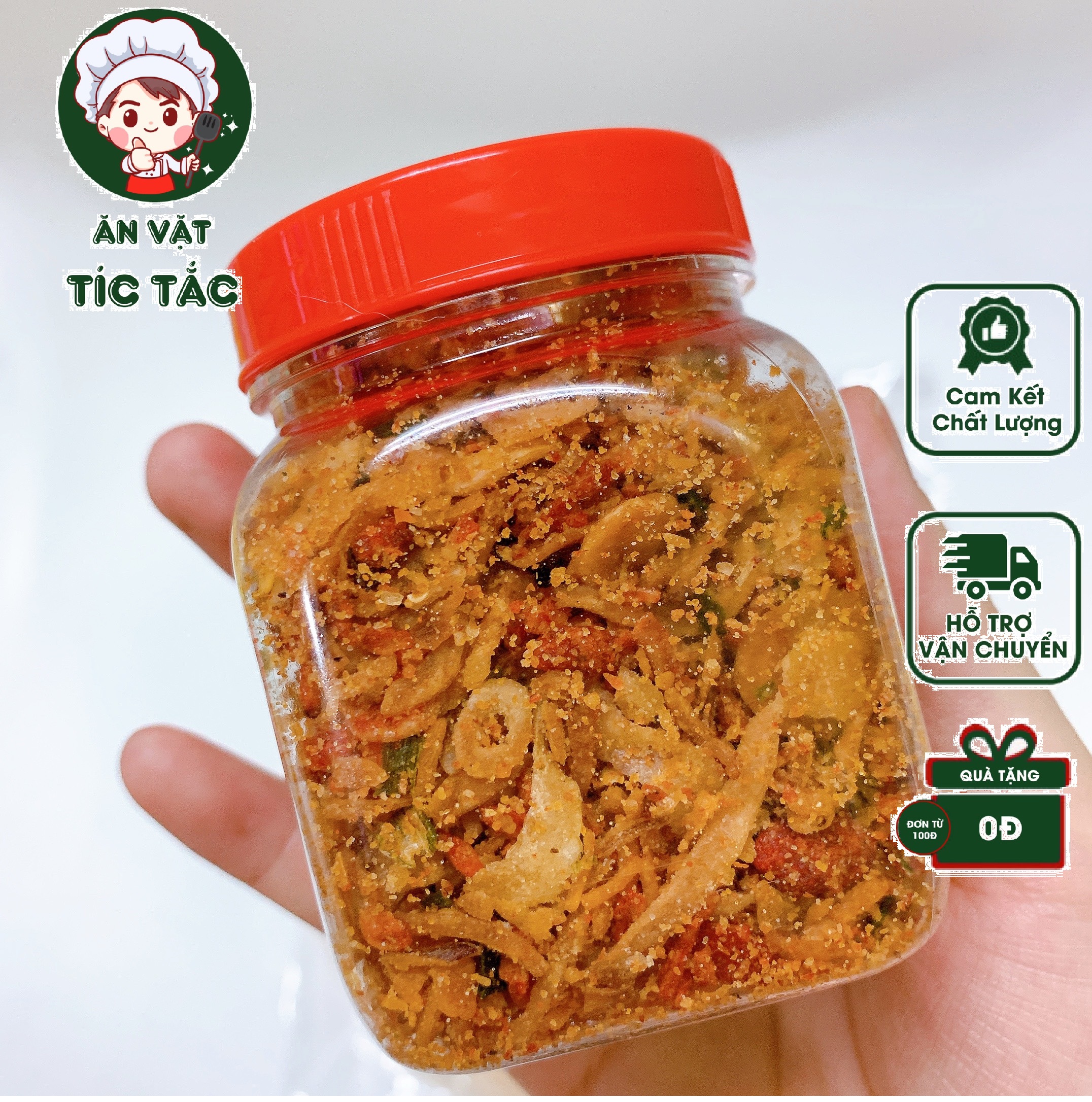 Combo 300g Bánh Tráng Phơi Sương Muối Tôm Hành Phi Tíc Tắc (Bánh dẻo ớt mỏng dẻo)