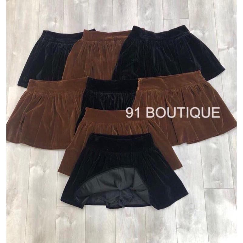 Chân váy nhung bồng xoè ( có quần lót trong ) hàng đẹp