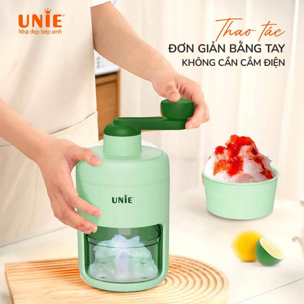 Máy bào đá mini Unie UIC20, Thao tác đơn giản bằng tay, không cần cắm điện, Lưỡi dao sắc bén,chất liệu an toàn - Hàng chính hãng