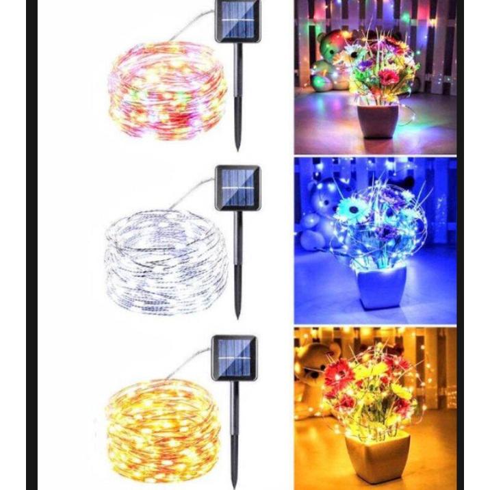 1 BỘ DÂY ĐÈN LED CẢM BIẾN CHẠY BẰNG ĐIỆN NĂNG LƯỢNG MẶT TRỜI ĐÈN SIÊU ĐẸP ÁNH SÁNG CỰC CHẤT