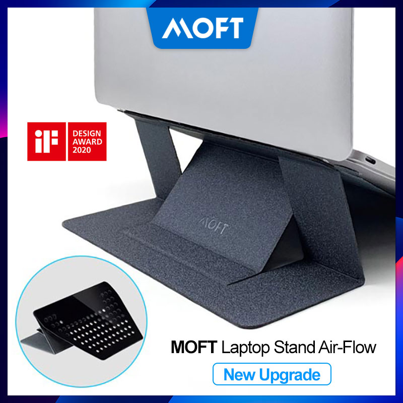 Đế Nâng MacBook Siêu Mỏng MOFT Laptop Stand Air-Flow (New Upgrade), Nâng Cấp Thêm Lỗ Thoát Nhiệt - Hàng Chính Hãng