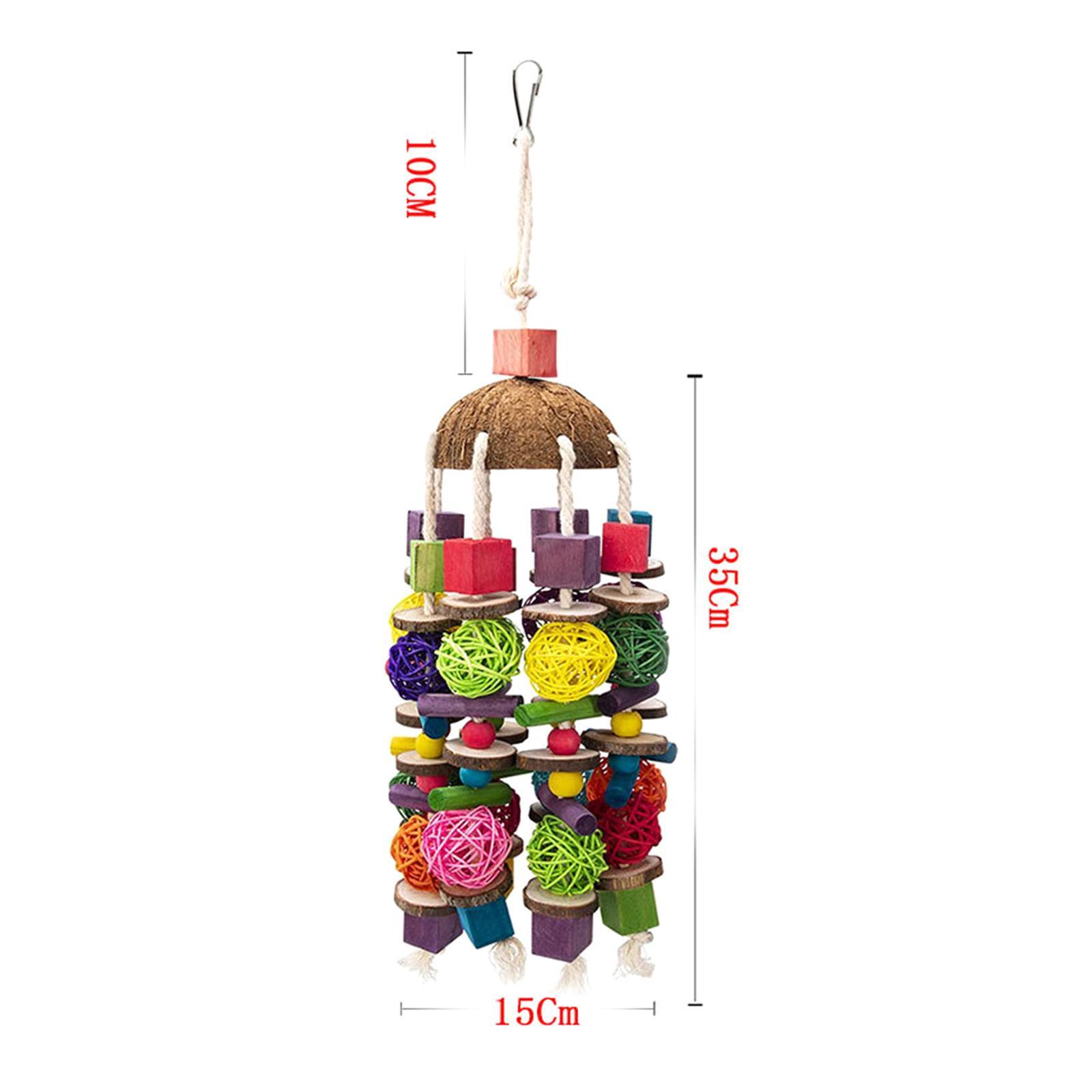Pet Parrot Toys Bird Nest Hanging Toys Bird Foraging Chewing Toy for Macaws