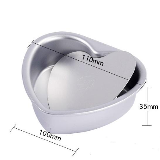 Khuôn Tròn Nướng Bánh Bông Lan Gato Sinh Nhật Đáy Rời Hình Tim 4inch 6inch 8inch 10inch - MOUHEART