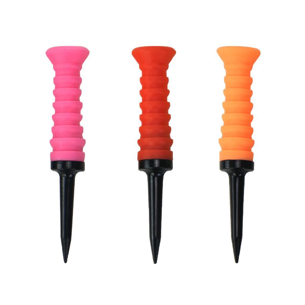 Pack of 3 Plastic Golf Club Tees Elastic Golf Accessories Golf Equipment