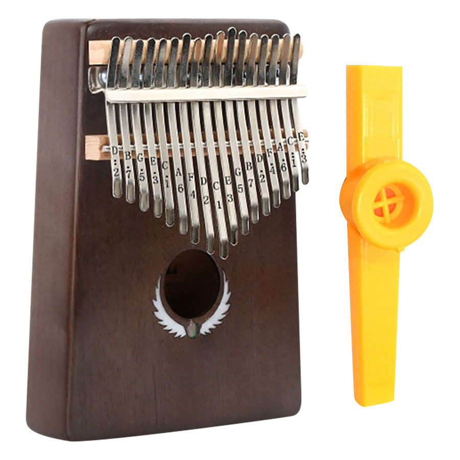 Đàn Kalimba 17 Phím Gỗ Mahogany Yael Y17M-W - Khảm Bào Ngư Cánh Kèm Kèn Kazoo