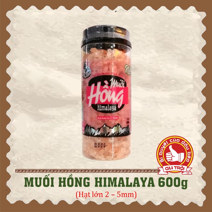 Muối Hồng Himalaya Ông Chà Và 600gr - kích thước hạt 2-5mm