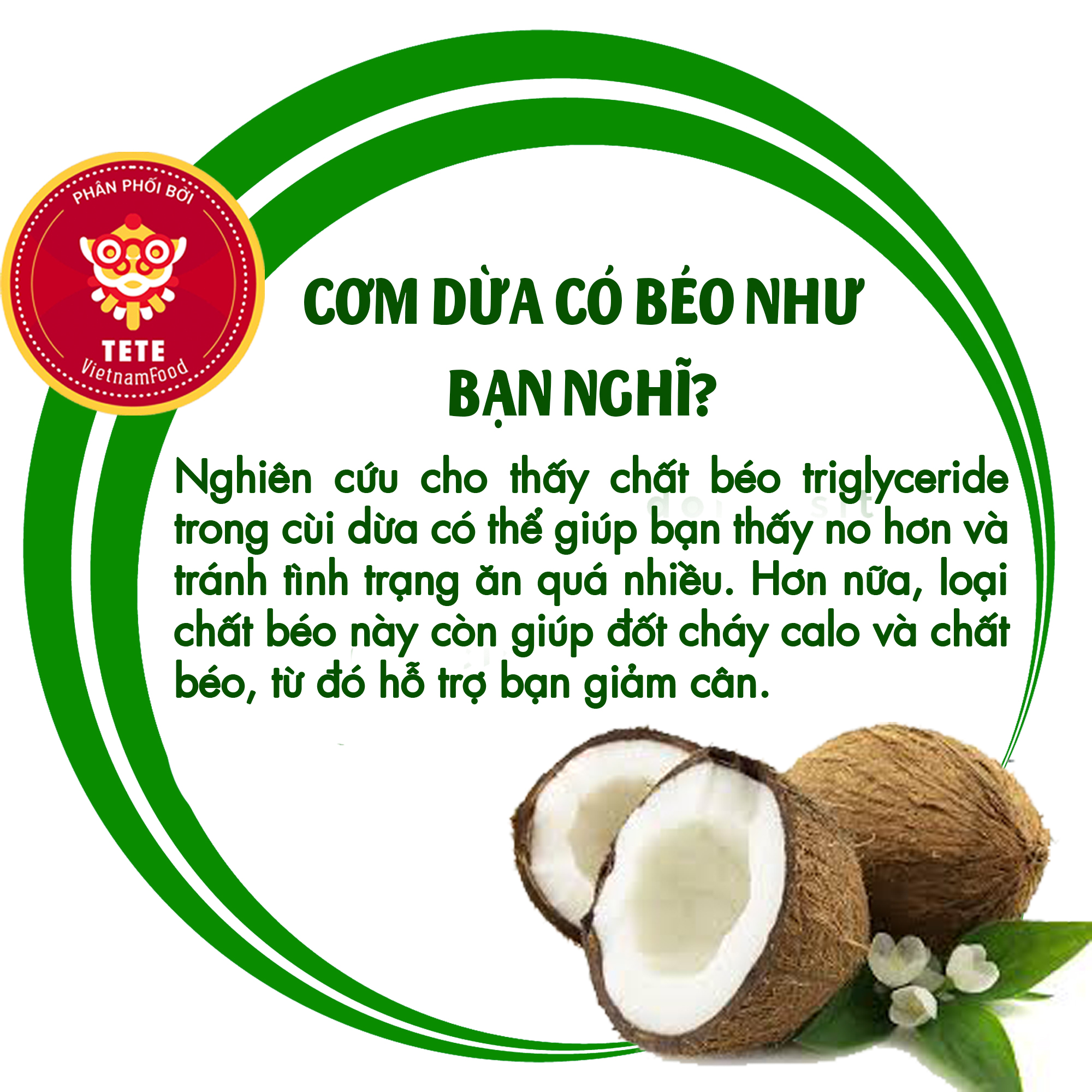 Dừa Sấy Bến Tre TETE 500 gram