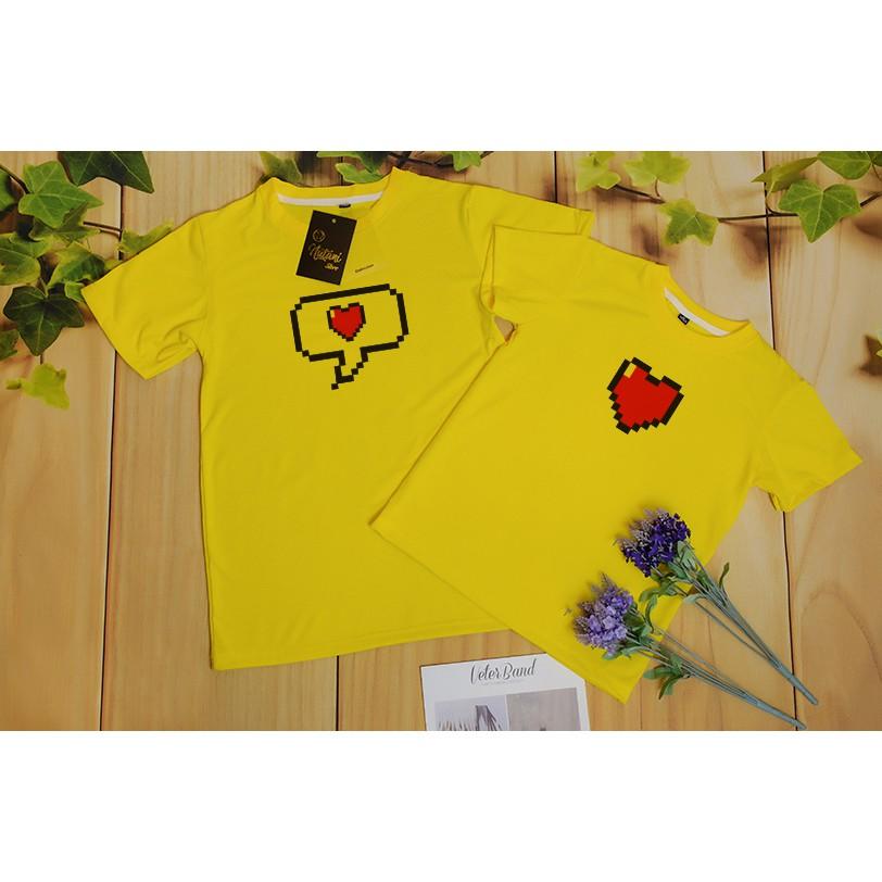 Áo Thun Đôi In Xu Hướng Hè Hình Trái Tim ATN3283