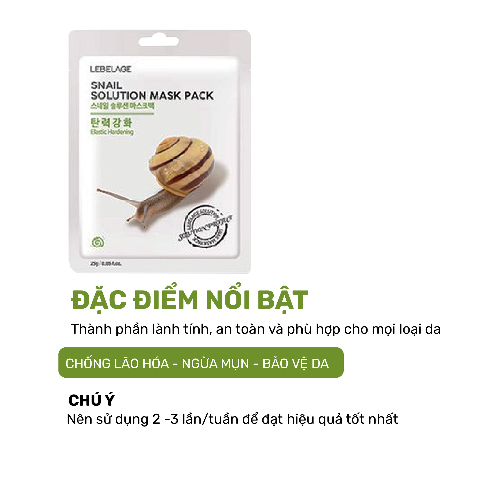 Mặt Nạ Giấy Phục Hồi Da Lebelage Solution Mask Pack 25ml