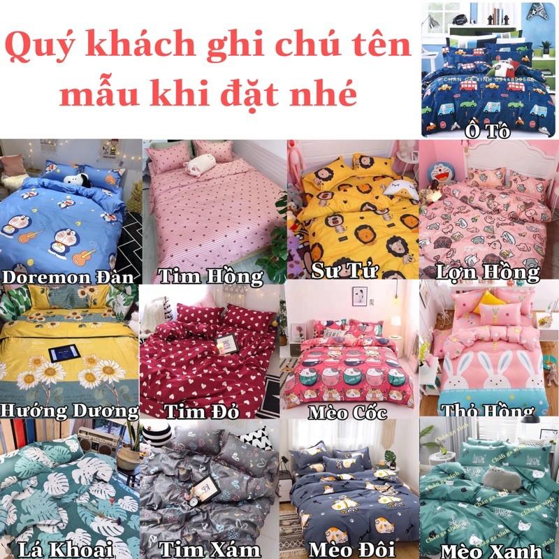Bộ 5 Món Vỏ Chăn Ga Gối Coton poly nhiều mẫu