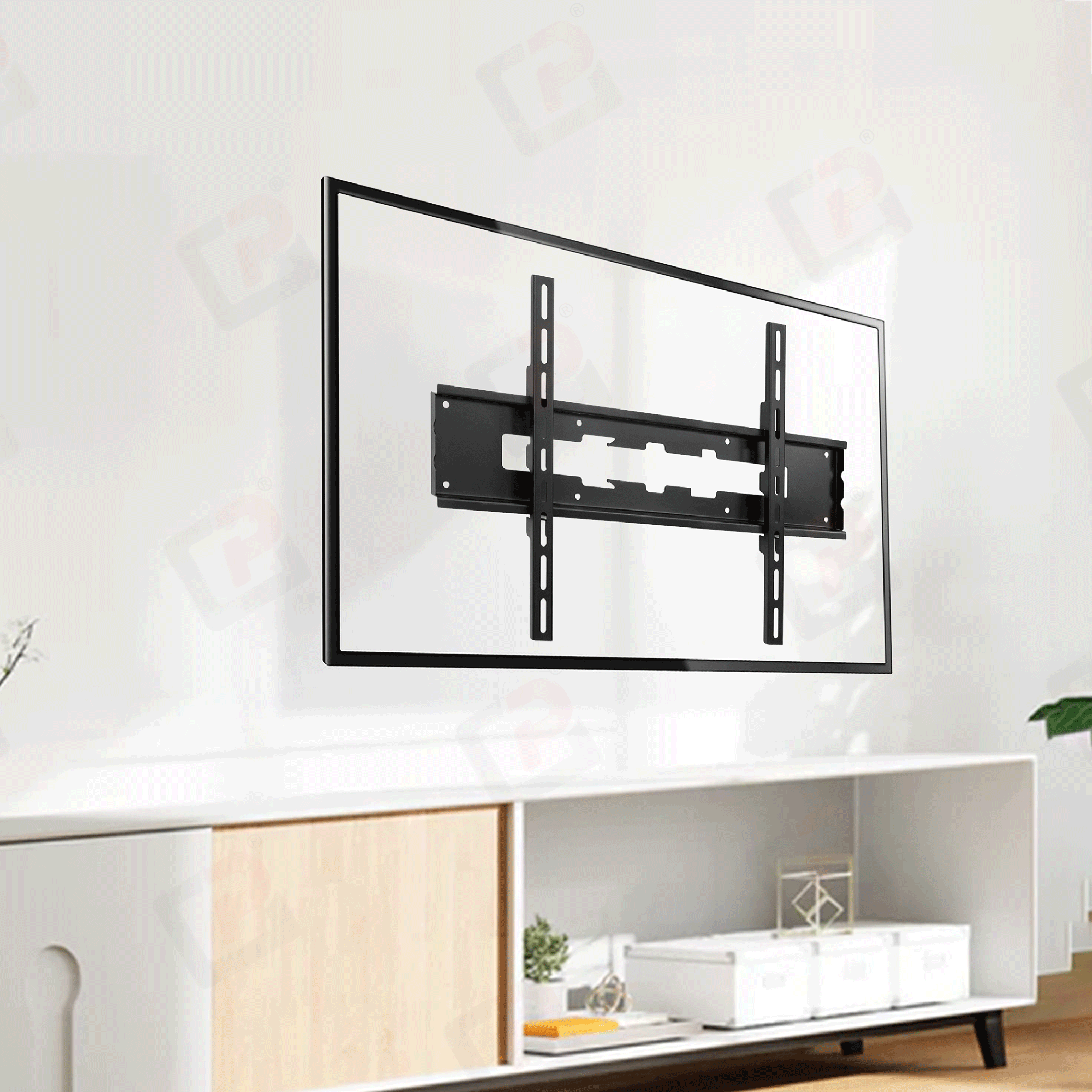 Khung mâm chính hãng CP giá treo tivi led cố định cho mọi hãng tivi từ 43-100 inch kèm ốc vít M100 - Hàng Chính Hãng