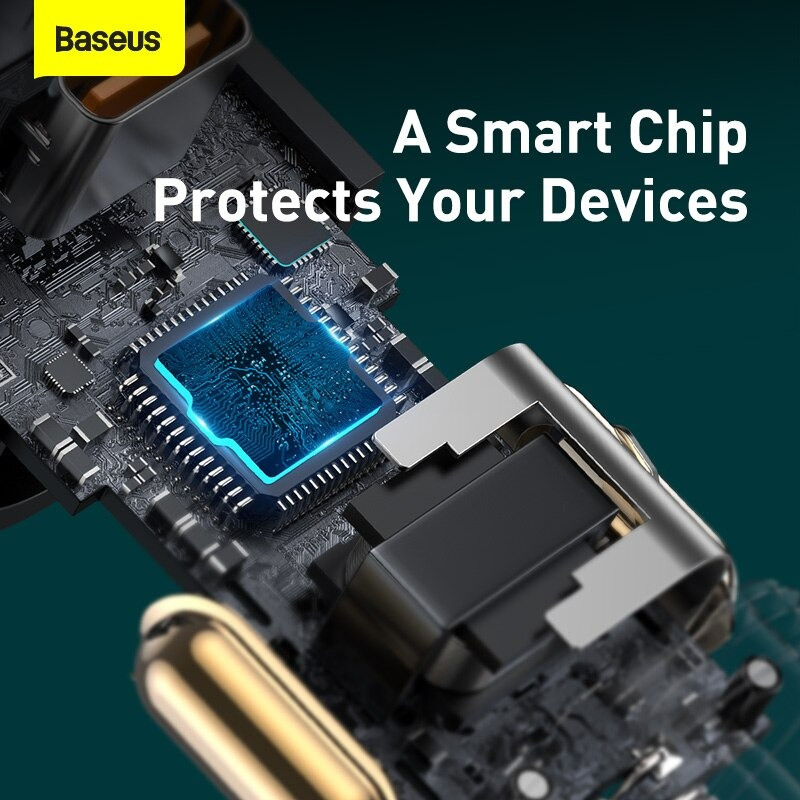Tẩu Sạc Mini Baseus Trên Xe Hơi 120W 12-24V Cho Cho Iphone Samsung Xiaomi-Hàng chính hãng