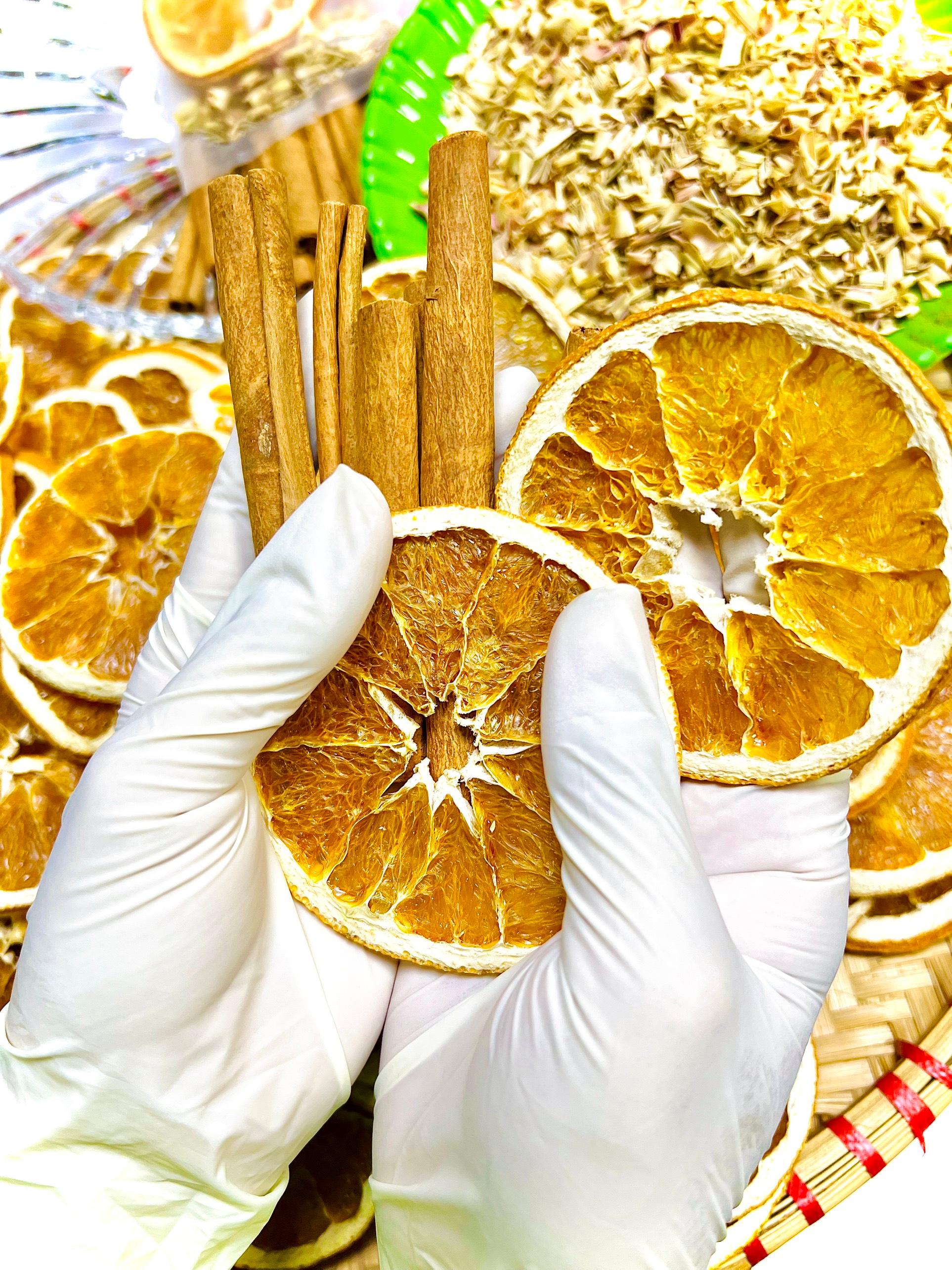 Trà Cam Sả Quế Bamboo - Bổ Phế, Giảm Ho, Ổn Định Đường Huyết, bổ sung Vitamin C, Giữ Ấm Cơ Thể (Sản phẩm dùng thử)