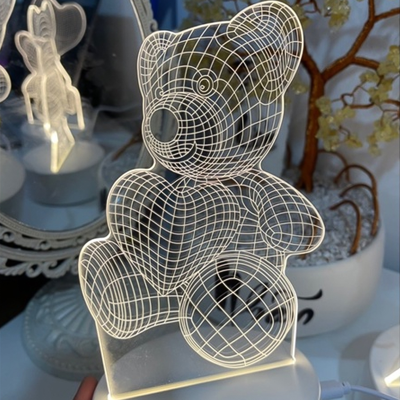 Đèn ngủ 3D trang trí phòng  cắm điện trực tiếp quà tặng độc đáo - hàng chính hãng Vinetteam