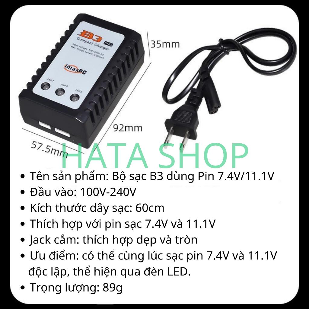 Bộ Sạc Pin B3 Dùng Cho Pin 2S 7.4V và 3S 11.1V XH-3P/4P Cao Cấp