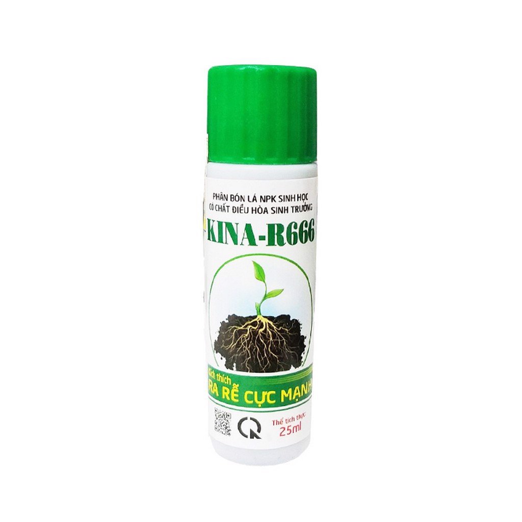 Phân bón là NPK có chất điều hòa sinh trưởng KINA R666 - Lọ 25ml - Kích thích ra rễ cực mạnh VTNN Nông Điền Trang