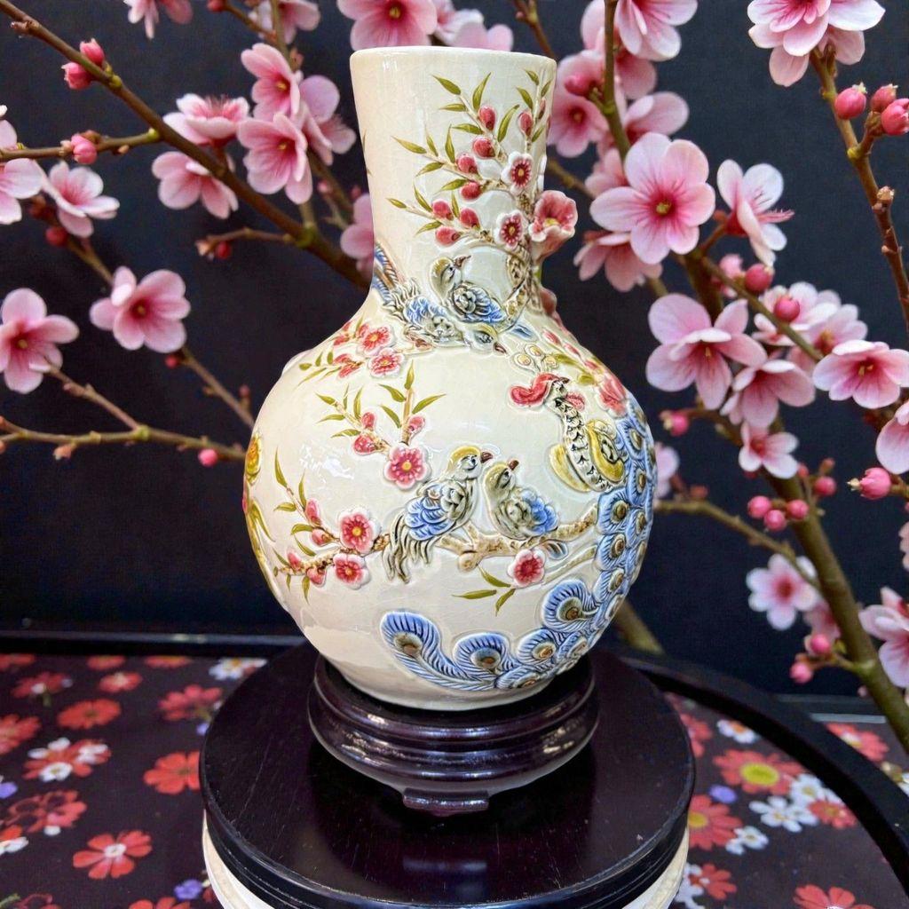 Bình hút lộc dáng tỏi RỒNG VIỆT - Gốm sứ Bát Tràng mang lại may mắn, xua đuổi khí xấu