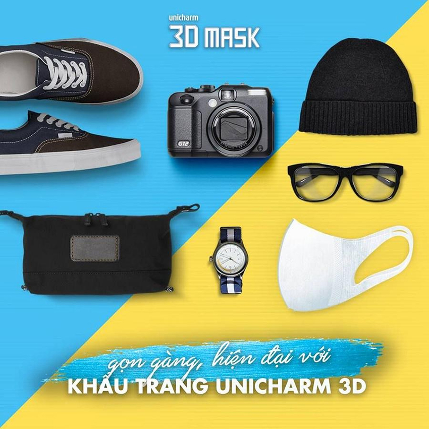 Bộ 6 Gói Khẩu Trang Ngăn Khói Bụi Unicharm 3D Mask Super Fit (5 cái/gói)