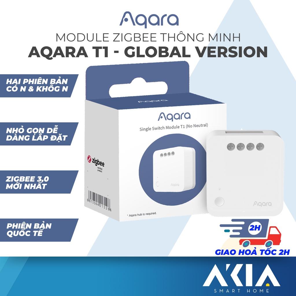 Module thông minh Aqara T1 Zigbee - Mạch công tắc nhỏ gọn 1 kênh, Cần kết nối hub, Tương thích HomeKit - Hàng chính hãng