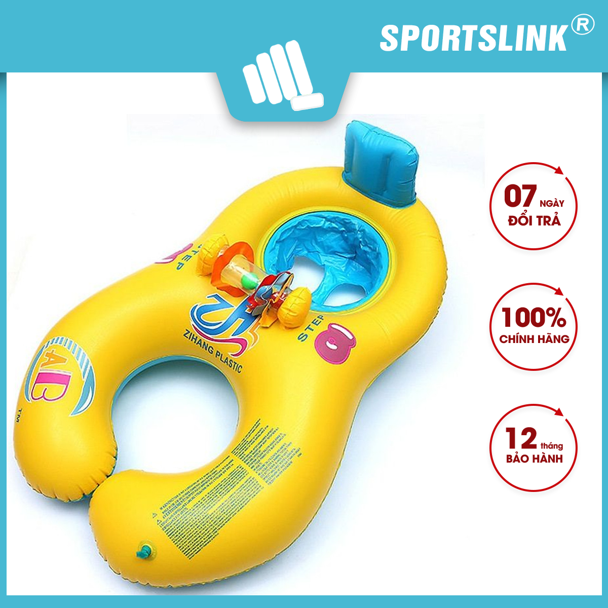Phao bơi đôi cho Mẹ và Bé có xỏ chân an toàn ABC56 Sportslink
