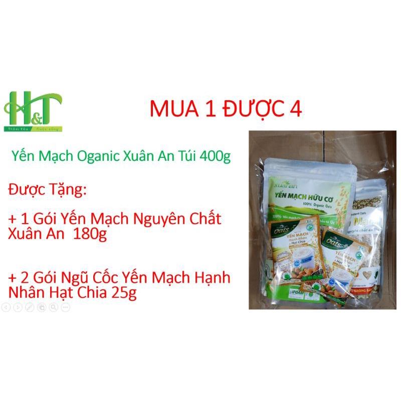 Yến Mạch Hữu Cơ Xuân An Gói 400g( Tặng gói YM 180g)