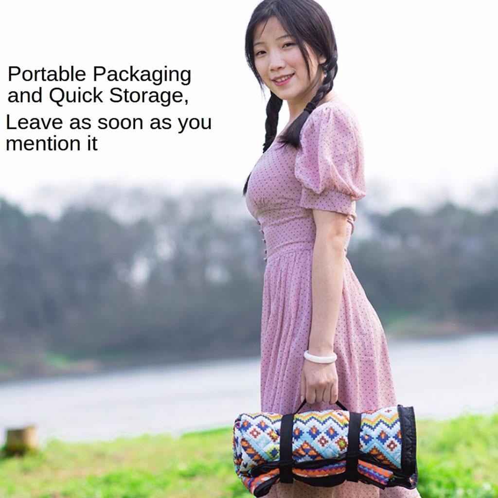 Picnic Blanket Washable Holiday Camping Mat Portable for Travel 140x170cm